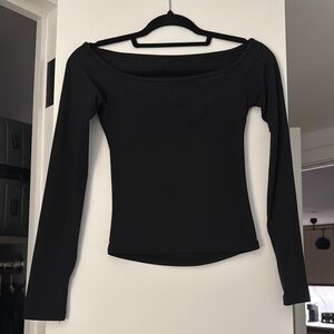 Elegant Black Long Sleeve Women's Top